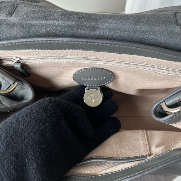 Mulberry Alexa bag in grey classic silky calf leather - Picture 12 of 16